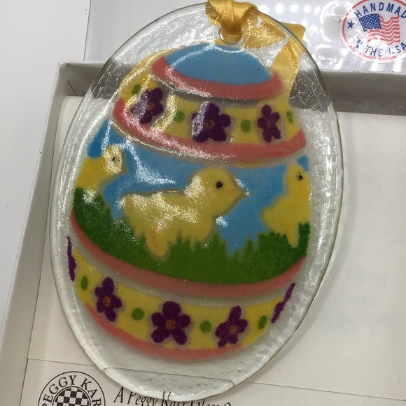 Vintage Peggy Karr Glass Easter /  Spring Ornamentd - Picture 3 of 4